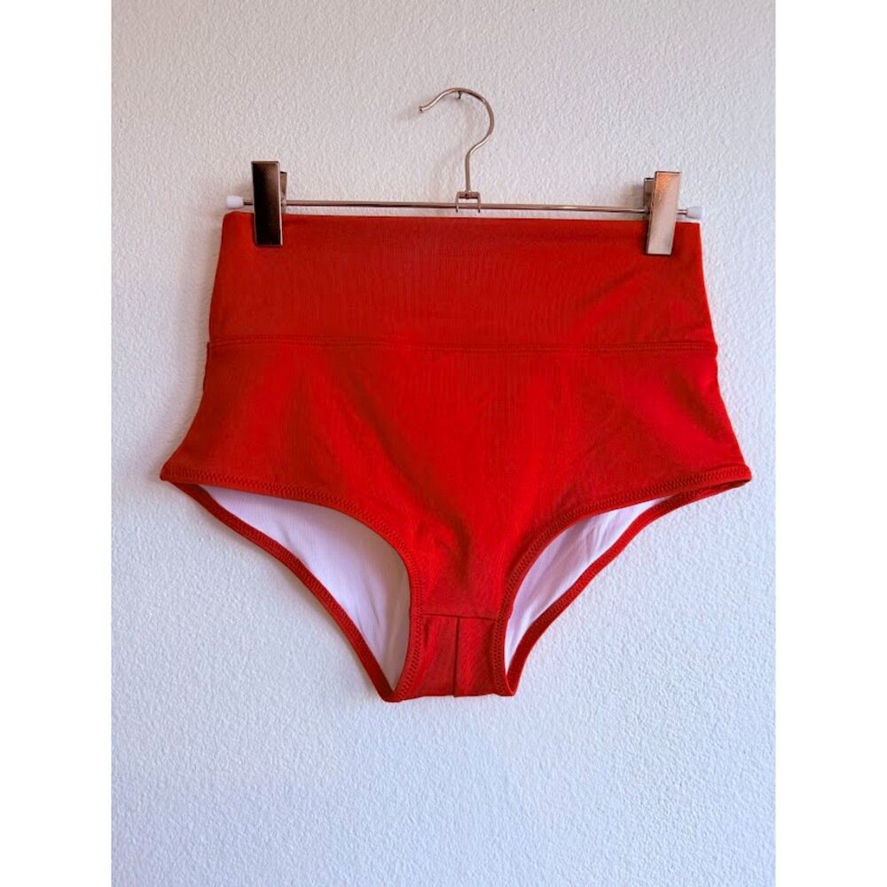 Victoria's Secret Pink Active High Waist Shortie Bikini Bottom in Red size S NWT